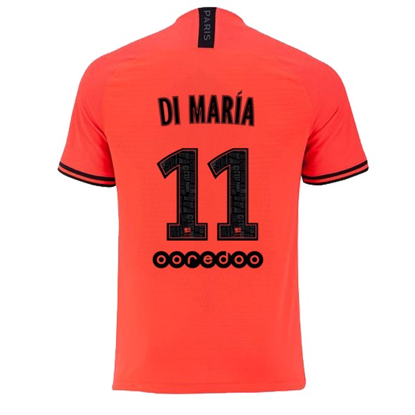 JORDAN Trikot Paris Saint Germain NO.11 Di Maria Auswarts 2019-20 Orange Fussballtrikots Günstig